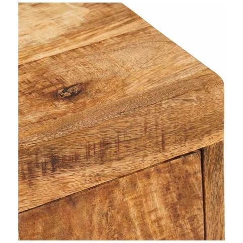 Comodino 2 pcs Marrone 35 x 33 x 48 cm Legno di mango massello - Foto 9