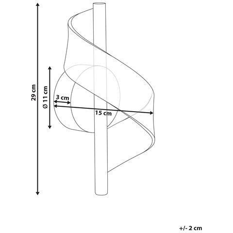 Lampada Da Parete A Led Sarela Metallo Nero - Foto 7