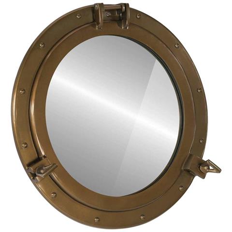 Specchio da Parete Design Oblò Ø50 cm in Alluminio e Vetro - Foto 1