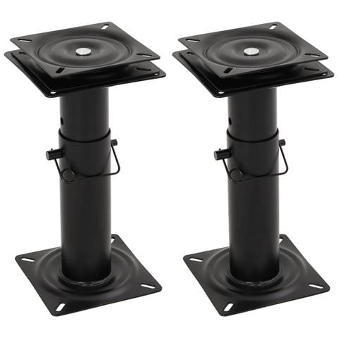 Supporti Sedile Barca 2pz Regolabile e Girevole a 360° Acciaio - Foto 1