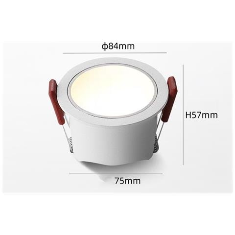 Set Di 2 Faretti Led Da Incasso 10w, Foro 75mm, 4000k, Antiriflesso - Foto 2