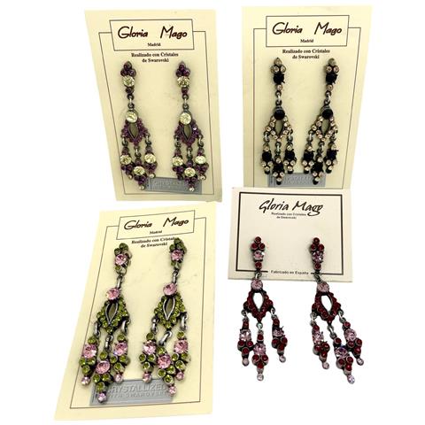 Ciondolo Lungo Multicristallo Sw E Argento 925 10µ T5 - Foto 2