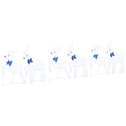 Renne LED 6 pcs Bianco Tessuto - Foto 1