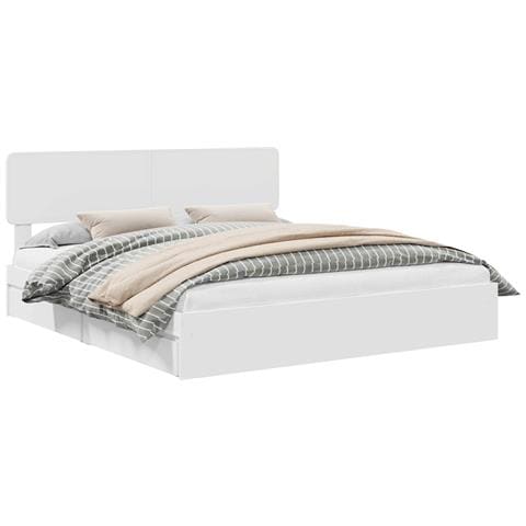 Letto con Contenitore Bianco 180 x 200 cm Legno multistrato - Foto 1