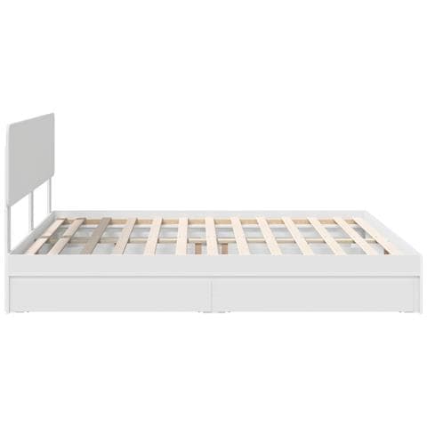 Letto con Contenitore Bianco 180 x 200 cm Legno multistrato - Foto 9