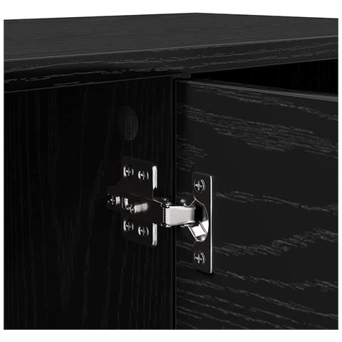 Mobile TV Rovere Nero 102 x 35 x 36,5 cm Legno multistrato - Foto 9