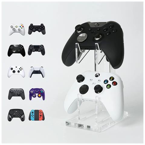 Supporto Acrilico Per Controller Di Gioco - Porta E Organizzatore Trasparenti Per Due Gamepad Transparent - Foto 1