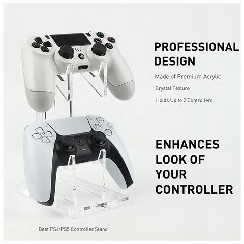 Supporto Acrilico Per Controller Di Gioco - Porta E Organizzatore Trasparenti Per Due Gamepad Transparent - Foto 2