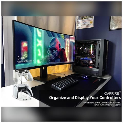 Supporto Acrilico Per Controller Di Gioco - Porta E Organizzatore Trasparenti Per Due Gamepad Transparent - Foto 7