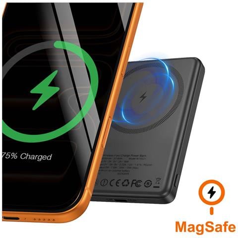 Power Bank Usb-c Power Delivery 20w 15000mah Compatibile Con Magsafe, Oro - Foto 2