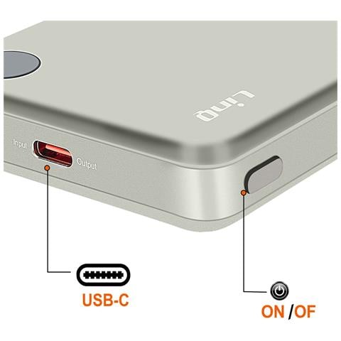 Power Bank Usb-c Power Delivery 20w 15000mah Compatibile Con Magsafe, Oro - Foto 5