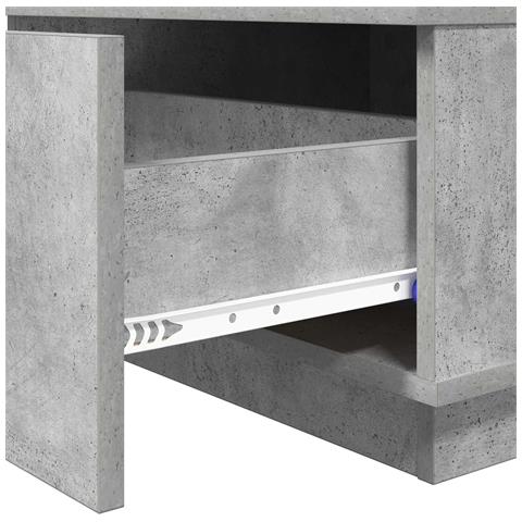 Tavolino da salotto con cassetto Grigio cemento 95 x 55 x 31 cm - Foto 9