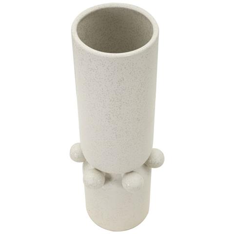 Vaso Bubbles In Ceramica Crema Con Sfere Decorative 15,5x41 Cm - Foto 2