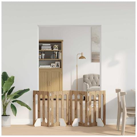 Recinto pieghevole per animali 4 pcs Rovere Artigianale - Foto 2