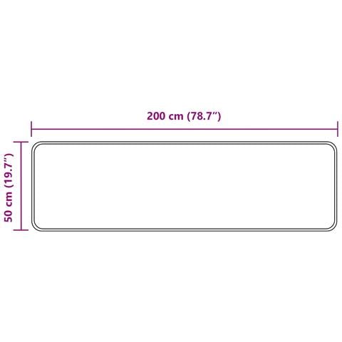 Runner Tappeto MARSA Nero 50 x 100 cm Poliestere e PVC - Foto 7