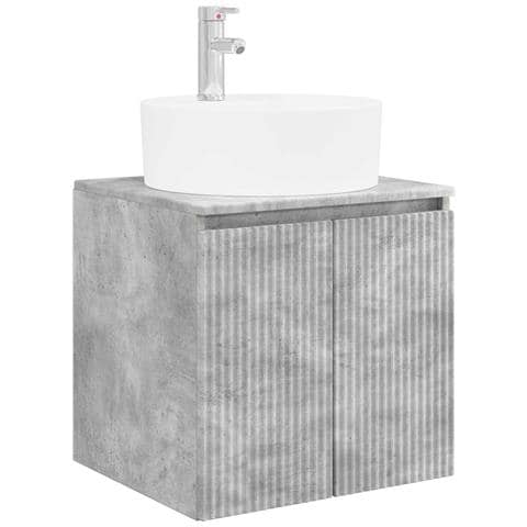 Mobile Lavabo da Parete Grigio Cemento 49,5 x 44,5 x 65 cm - Foto 1