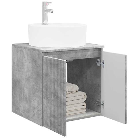 Mobile Lavabo da Parete Grigio Cemento 49,5 x 44,5 x 65 cm - Foto 2