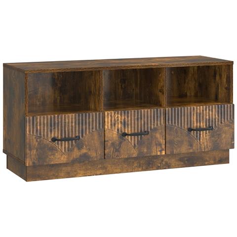 Mobile TV Rovere Fumo 102 x 34,5 x 47 cm Legno ingegnerizzato - Foto 1