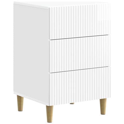 Armadio da Notte con cassetto Bianco Lucido 43 x 41 x 66,5 cm - Foto 1