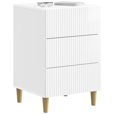 Armadio da Notte con cassetto Bianco Lucido 43 x 41 x 66,5 cm - Foto 2