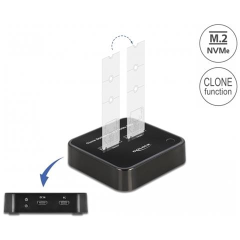 Docking Station M. 2 per 2 x M. 2 NVMe PCIe SSD con funzione di clonazione - Foto 7