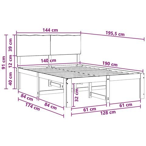 Letto matrimoniale con testiera ROSTOCK Marrone Scuro - Foto 10