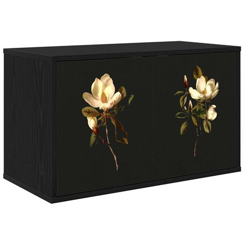 Mobile TV da Parete BREMEN 69 x 33 x 40 cm Rovere Nero - Foto 1