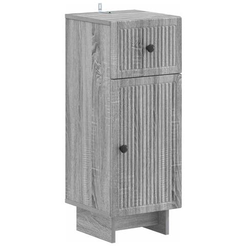 Set di armadietti da bagno in 3 pezzi EDE Sonoma grigio - Foto 10