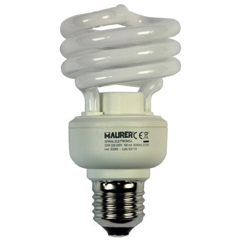 Lampadina fluorescente luce fredda 4000K E27 W25 V230 5Pz - Foto 1