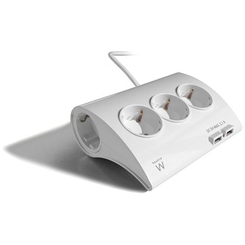 Mutlipresa Da Scrivania 5 Prese Schuko - 2 Porte Usb 2,1a - Foto 2