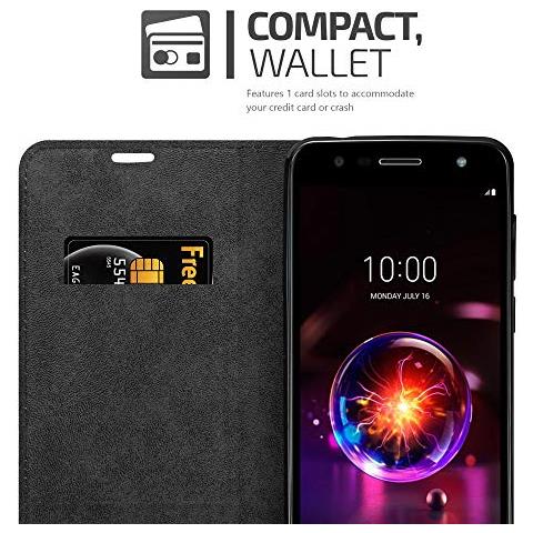 Custodia Compatibile Con Lg X Power 3 In Rosso Mela - Coperchio Protettiva Con Chiusura Magnetica, Funzione Stand E Tasca Per Le Carte - Foto 2