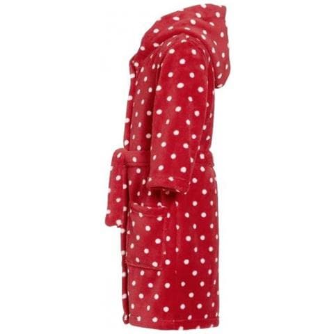 Kuschelweicher Fleece-bademantel, Morgenmantel Punkte, Oeko-tex 100, Vestaglia Bambina, Rosso (rot (original)), Taglia Produttore: 146/15 - Foto 6