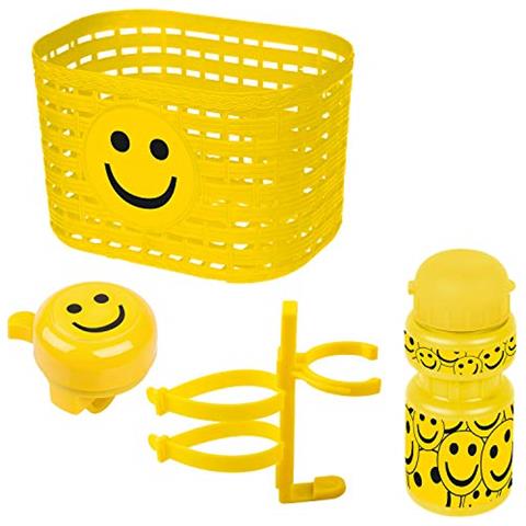 Unisex Baby Horse Set Di Accessori Per Bicicletta Per Bambini, Cestino, Campana, Borraccia, Rosa, Set Di Accessori Per Bicicletta Per Bambini, Cestino, Campana, Borraccia. , Giallo. , - - Foto 1