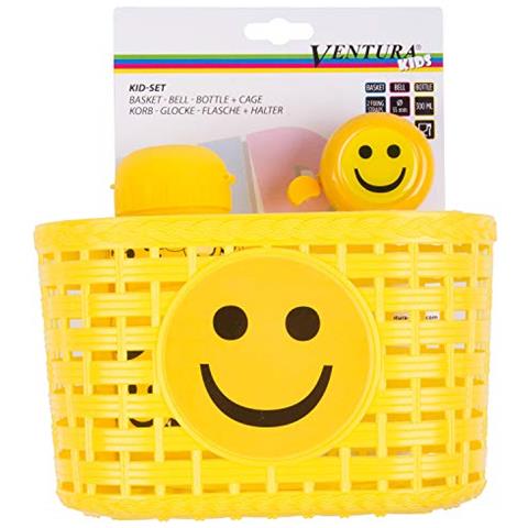 Unisex Baby Horse Set Di Accessori Per Bicicletta Per Bambini, Cestino, Campana, Borraccia, Rosa, Set Di Accessori Per Bicicletta Per Bambini, Cestino, Campana, Borraccia. , Giallo. , - - Foto 3