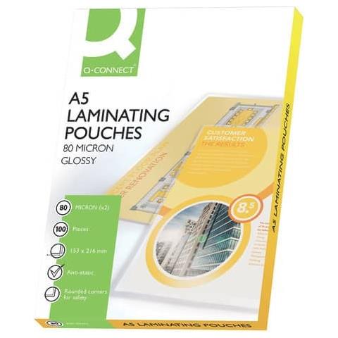 Pouches Per Plastificatrici 2x80 ? m Finitura Lucida A5 Conf. 100 Pezzi - Kf04106 - Foto 1