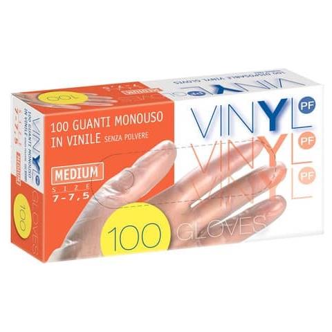 Guanti In Vinile Senza Polvere M Trasparenti Scatola Da 100 Guanti - Evsp / media - Foto 1