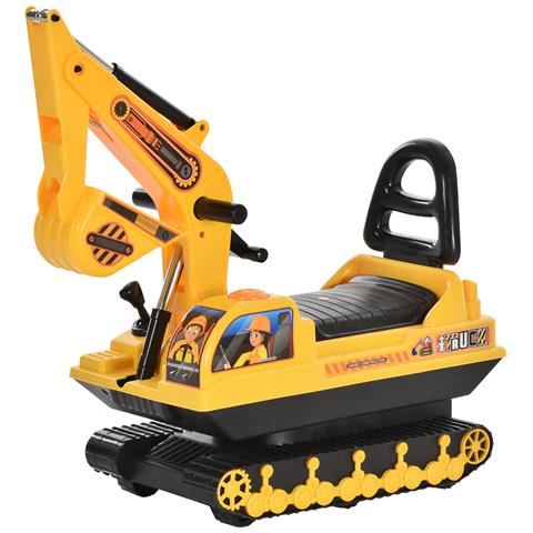 Escavatore Ruspa Giocattolo Cavalcabile per Bambini Peso max. 30 kg - Foto 1