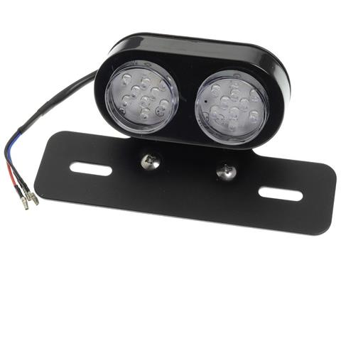 Fanale Led Porta Targa Metallo Posteriore Moto Omologato Luce Targa Stop Nero - Foto 1