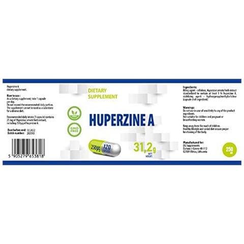 Huperzine A 120 Vegan Capsule Cervello Supplemento 250 Mcg Per Promuovere Acetilcolina Supporto Di Memoria E Focus - Foto 2
