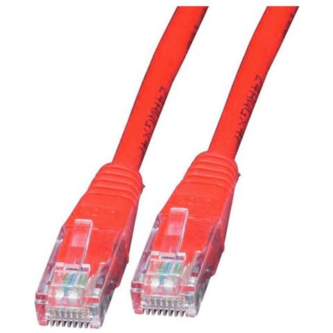 Cat6, UTP, 2x RJ-45 Male, 0.5m, Red - Foto 1