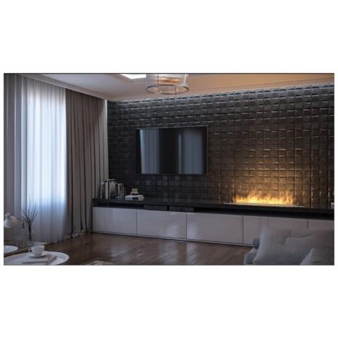 Insert - Bruciatore/inserto A Bioetanolo Da Incasso Con 2 Vetri Cm 120 - Bruciatore Lineare 100cm / Capienza 3l - 22 Kg - Foto 2