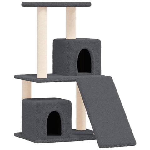 Albero Per Gatti Con Tiragraffi In Sisal Grigio Scuro 82 Cm - Foto 1