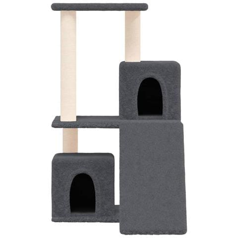 Albero Per Gatti Con Tiragraffi In Sisal Grigio Scuro 82 Cm - Foto 2