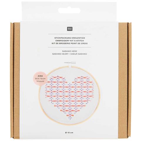 Kit Per Il Ricamo Sashiko A Cuore - Foto 1