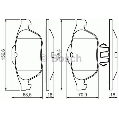 Kit Pastiglie Freno 986424616 - Foto 1