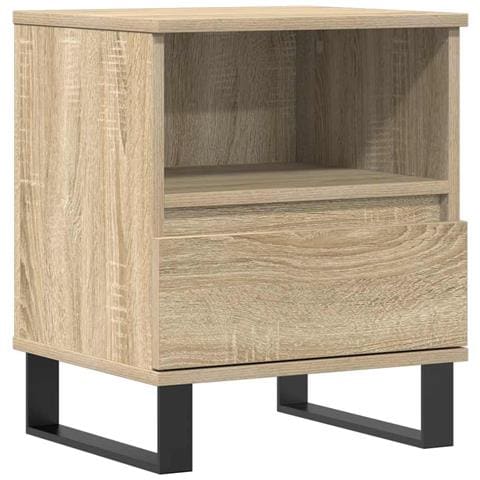 Comodino Rovere Sonoma 40x35x50 Cm In Legno Multistrato - Foto 1