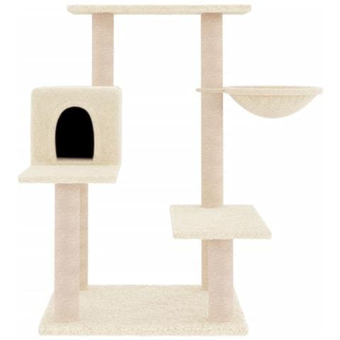 Albero Per Gatti Con Tiragraffi In Sisal Crema 82,5 Cm - Foto 2