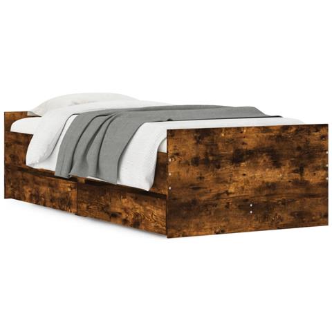 Giroletto Con Cassetti Rovere Fumo 100x200 Cm - Foto 2