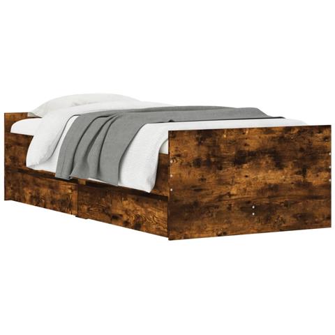 Giroletto Con Cassetti Rovere Fumo 100x200 Cm - Foto 3