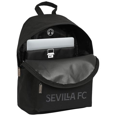 Zaino Per Portatile Sevilla Fútbol Club Teen Nero (31 X 41 X 16 Cm) - Foto 4